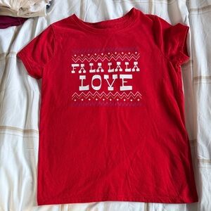 Cat & Jack Red Christmas T-Shirt with Festive Print. Kids size M (7/8)